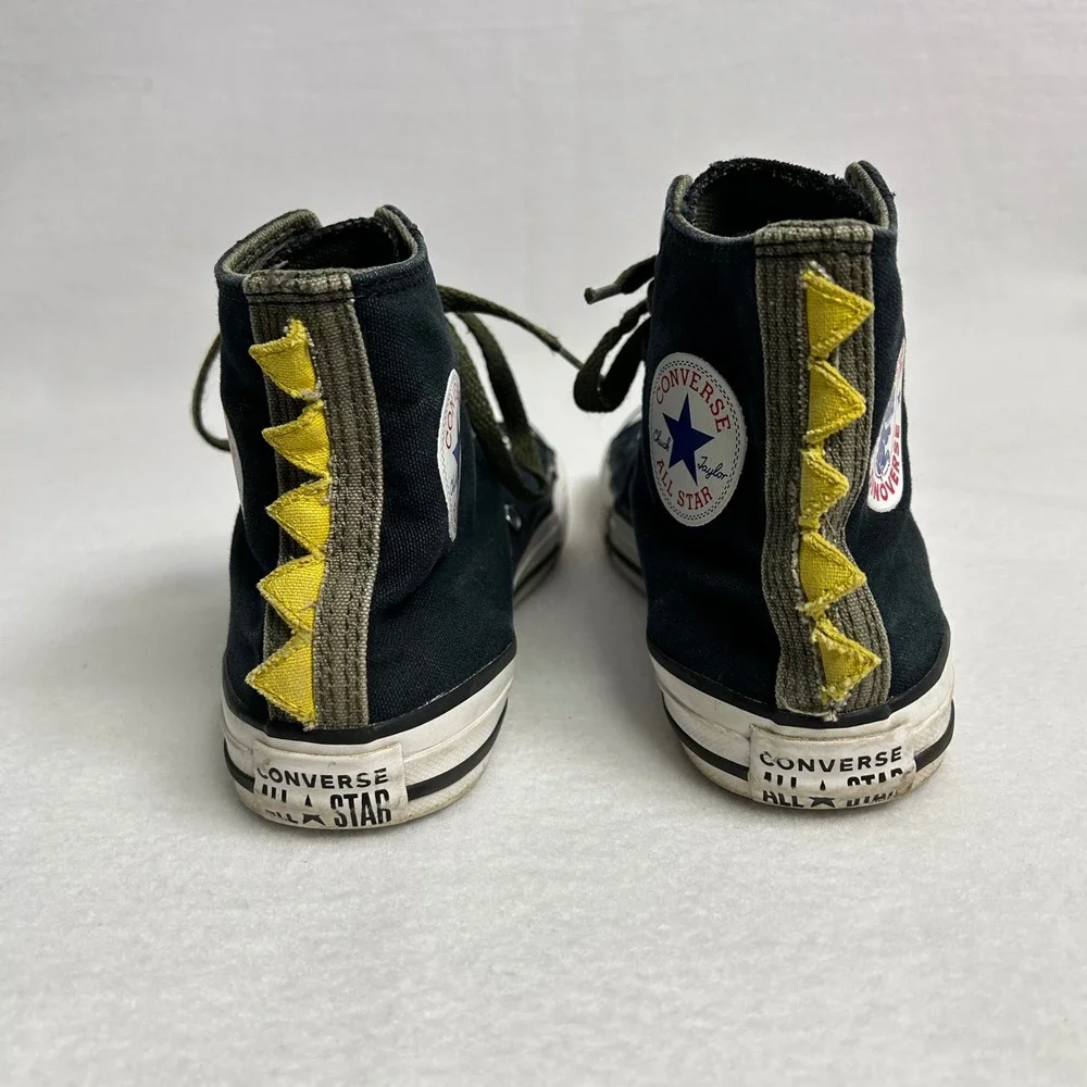 Dinosaur Prehistoric Converse Kids Size 3 Black‎ Chuck Taylor Dinoverse High Top